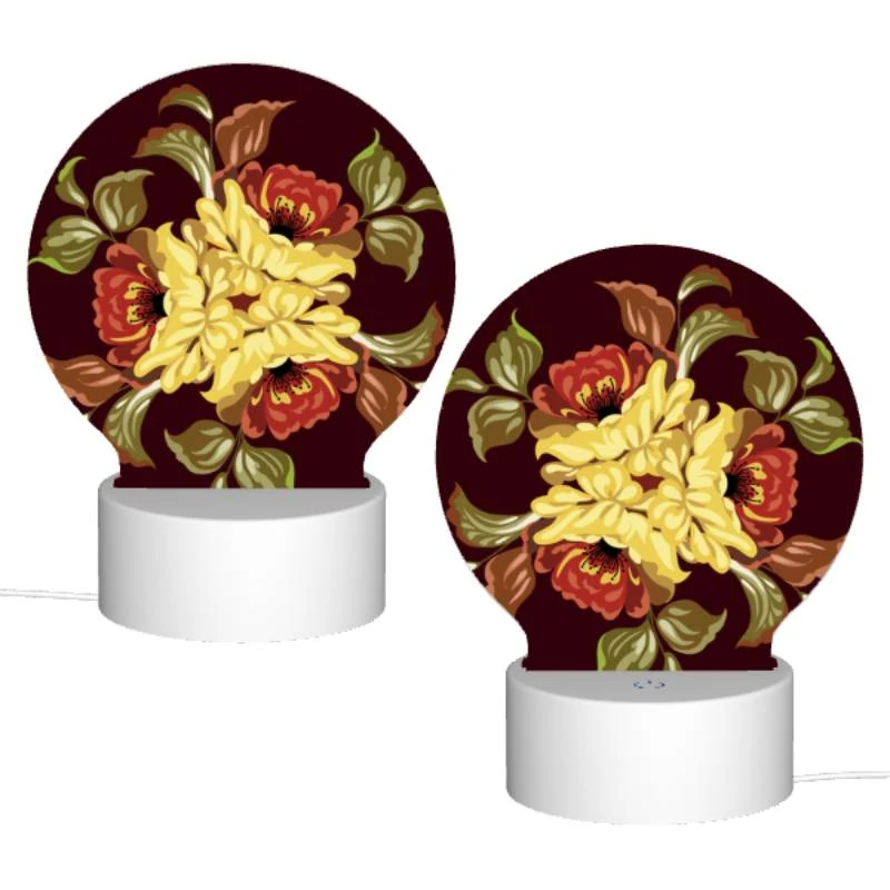 Round Acrylic Night Light, A colorful flower design with yellow Round Acrylic Night Light, A Colorful Flower Design With Yellow -Pattern Night Light c2d2d0e11670621e5e9cd86365f068289e64acc1