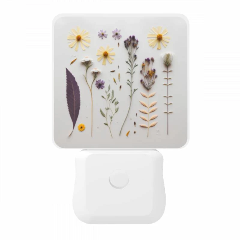 Night Light, A collection of flowers and leaves on a white background. Night Light, A Collection Of Flowers And Leaves On A White Background. -Pattern Night Light c3010d0532b4ff656df36e6994c271f687797a35