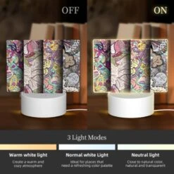 Rectangular Acrylic Night Light, Three Colorful And Artistic Designs Are Displayed Side By Side. 4 Rectangular Acrylic Night Light, Three Colorful And Artistic Designs Are Displayed Side By Side. -Pattern Night Light c34b5e41225124d81bffc0f2c188c226ef001c6f