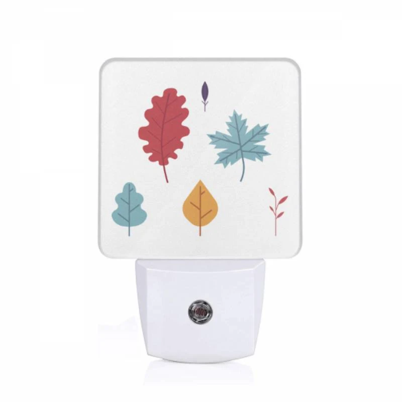 Night Light, Six different colored leaves are shown in a row. Night Light, Six Different Colored Leaves Are Shown In A Row. -Pattern Night Light c3662388ba2333c1e24a0909f278d8aa37e73e8e