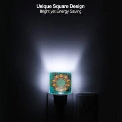 Night Light Set Of 2, A Colorful Sunflower With A Green Center. 5 Night Light Set Of 2, A Colorful Sunflower With A Green Center. -Pattern Night Light c45d184b843bf0ed33260e62240ad06932dd96ce