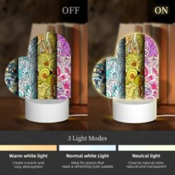 Love Acrylic Night Light, Four Different Colored Paintings Of Flowers. -Pattern Night Light c4ddded4e1c22c3132b7baa7c6d84a13e9333232