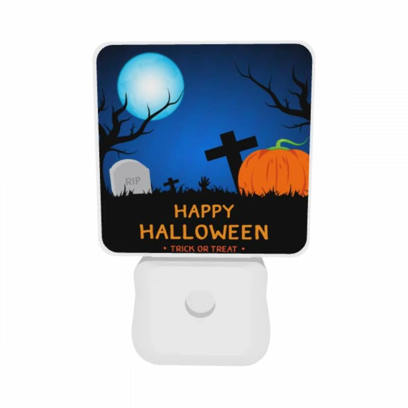 Night Light Set of 2, A Halloween scene with a moon Night Light Set Of 2, A Halloween Scene With A Moon -Pattern Night Light c4e5b5619f435a75893227f5eb83938d4be039a5