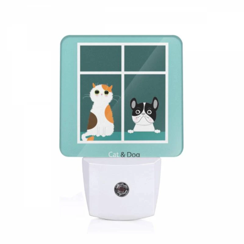 Night Light, A cat and a dog are sitting next to each other Night Light, A Cat And A Dog Are Sitting Next To Each Other -Pattern Night Light c50d550ca330b4dae9ce855210e7e0aa6bf9ba55