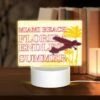 Rectangular Acrylic Night Light, A Plane Is Flying Over A Beach With The Words "Miami Beach Florida" Written On It. 1 Rectangular Acrylic Night Light, A Plane Is Flying Over A Beach With The Words "Miami Beach Florida" Written On It. -Pattern Night Light c5313d21572145838ceb8375ee17c8531b59894e