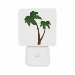 Night Light Set Of 2, A Green Palm Tree With A Brown Trunk. -Pattern Night Light c5489ce37ac1901af75f25393fe76d6701ef2750
