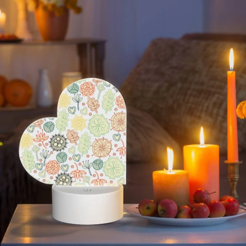 Love Acrylic Night Light, A colorful floral pattern with hearts and flowers. Love Acrylic Night Light, A Colorful Floral Pattern With Hearts And Flowers. -Pattern Night Light c63252d8cc17b71891c7703656f0ddeaaffa9e63