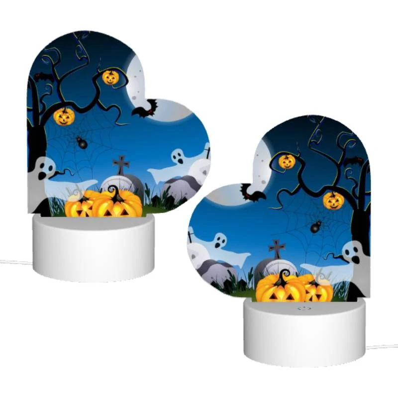 Love Acrylic Night Light, A tree with a spider web and pumpkins hanging from it. Love Acrylic Night Light, A Tree With A Spider Web And Pumpkins Hanging From It. -Pattern Night Light c640a6915043e75b1cd010ea1ad9f1b38b5ca52f