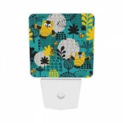 Night Light Set Of 2, A Colorful Cartoon Of A Forest With Various Animals 8 Night Light Set Of 2, A Colorful Cartoon Of A Forest With Various Animals -Pattern Night Light c65e02f4b70510000b070b044456454e8dd4fdd0