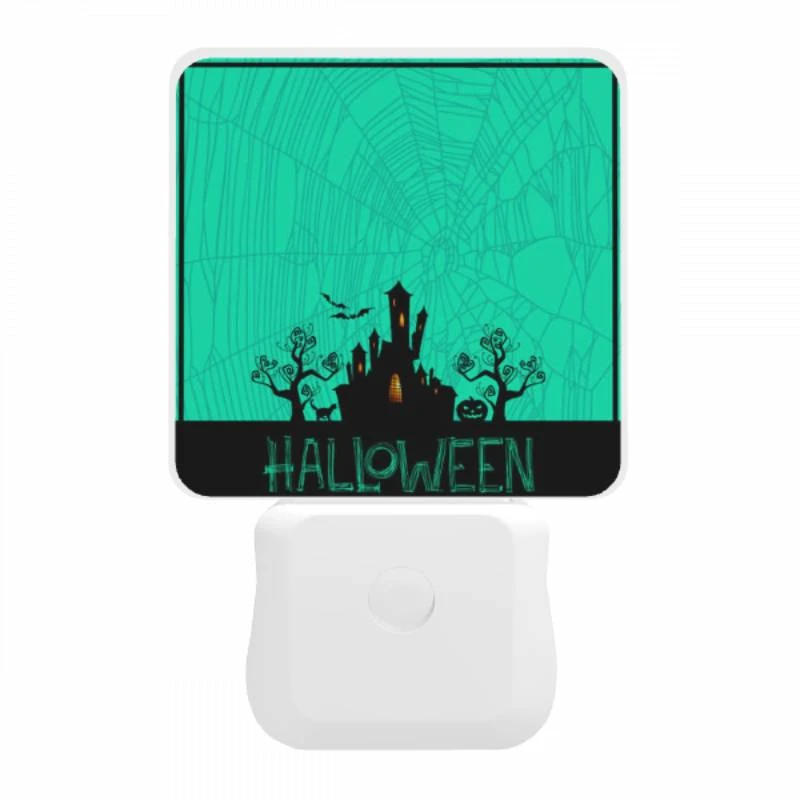 Night Light, A spooky Halloween scene with a castle and spiders. Night Light, A Spooky Halloween Scene With A Castle And Spiders. -Pattern Night Light c6b52394f2a5e02a9b0f116ceba1988fc358fd33