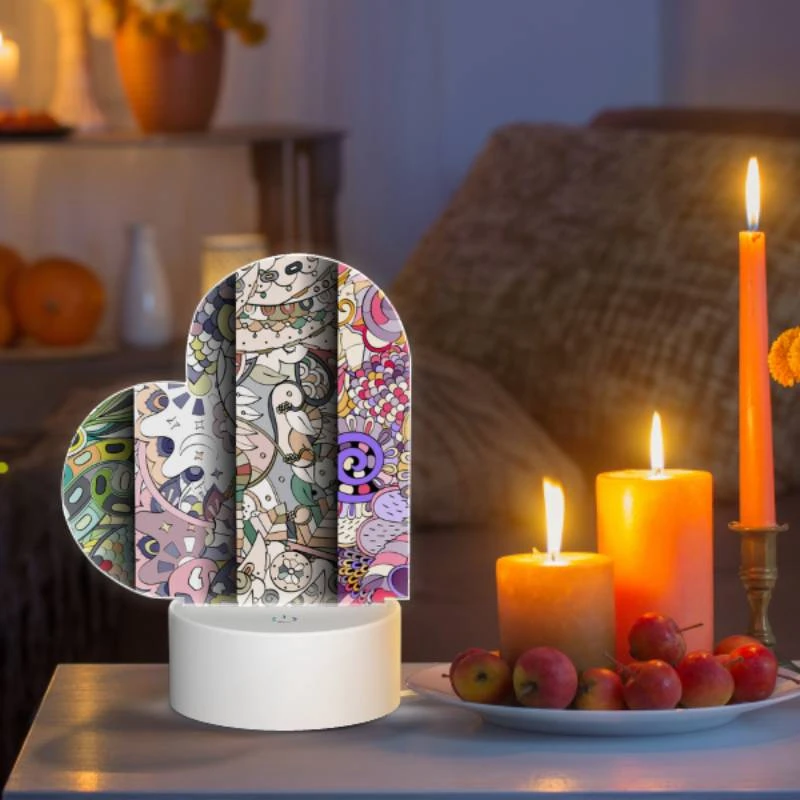 Love Acrylic Night Light, Four different colored paintings of flowers. Love Acrylic Night Light, Four Different Colored Paintings Of Flowers. -Pattern Night Light c6bc27fb1ee26edda5b401bc3d66e972a84b8920