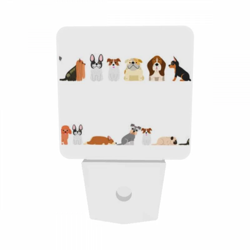 Night Light Set of 2, A series of dogs in different poses. Night Light Set Of 2, A Series Of Dogs In Different Poses. -Pattern Night Light c72debfd10e048750ad10011487cb871973d81cf