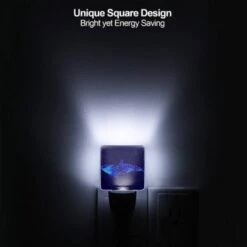 Night Light Set Of 2, A Blue And White Whale Is Shown In A Blue Background. 5 Night Light Set Of 2, A Blue And White Whale Is Shown In A Blue Background. -Pattern Night Light c7332a52fd9380be78bef735fb81641ba41525d0