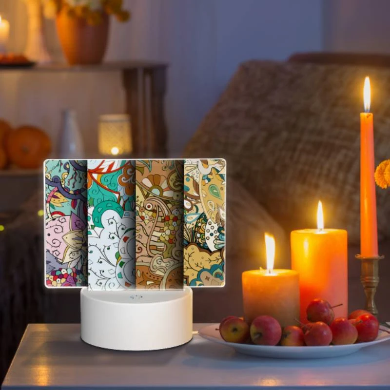 Rectangular Acrylic Night Light, Four different colored designs of a dragon. Rectangular Acrylic Night Light, Four Different Colored Designs Of A Dragon. -Pattern Night Light c79f7138aa46a9e8fa008e24adc53a3186e01348