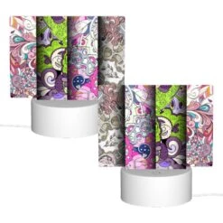 Rectangular Acrylic Night Light, Three Colorful Designs Are Displayed On A Wall. 3 Rectangular Acrylic Night Light, Three Colorful Designs Are Displayed On A Wall. -Pattern Night Light c7d9e0a373bc996d2af31baf69d76bc109c3f9e4