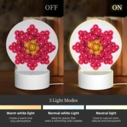 Round Acrylic Night Light, A Bouquet Of Pink And Yellow Flowers. 4 Round Acrylic Night Light, A Bouquet Of Pink And Yellow Flowers. -Pattern Night Light c7f6ec068cb1199e65d07e44a9769a6435fe940f