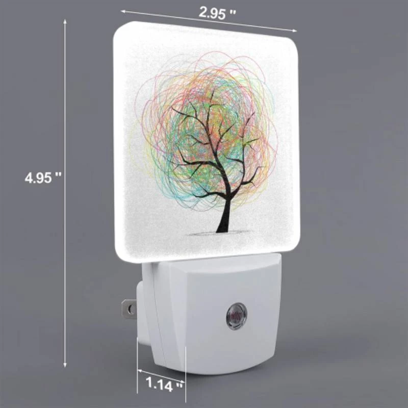 Night Light Set of 2, A tree with many branches and a few leaves. Night Light Set Of 2, A Tree With Many Branches And A Few Leaves. -Pattern Night Light c80f8041bfc4c63d24537e1077a6be81e95856fe