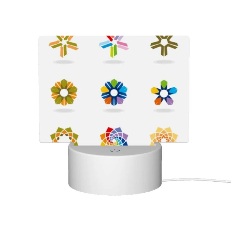 Rectangular Acrylic Night Light, A collection of six different colored flowers. Rectangular Acrylic Night Light, A Collection Of Six Different Colored Flowers. -Pattern Night Light c86d8197a6a826dface73886fe2aaca9243887db