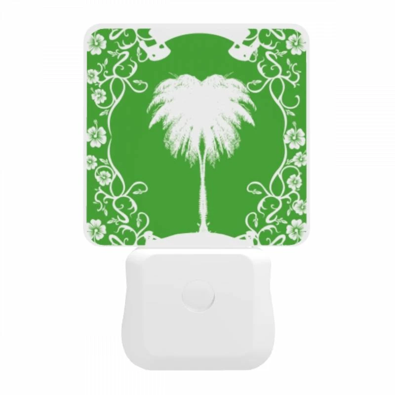 Night Light, A green and white picture of a palm tree. Night Light, A Green And White Picture Of A Palm Tree. -Pattern Night Light c8ed6916049958a565030ff1db090f94c429f8d0
