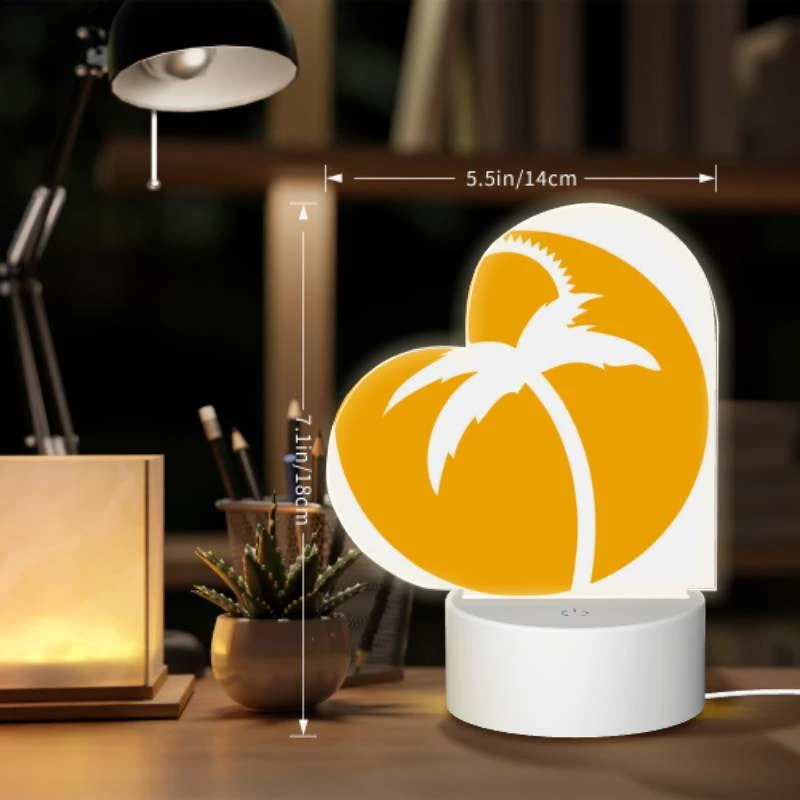 Love Acrylic Night Light, A yellow circle with a palm tree in it. Love Acrylic Night Light, A Yellow Circle With A Palm Tree In It. -Pattern Night Light c9f8310b9061559954200e6343e4819c0228c490