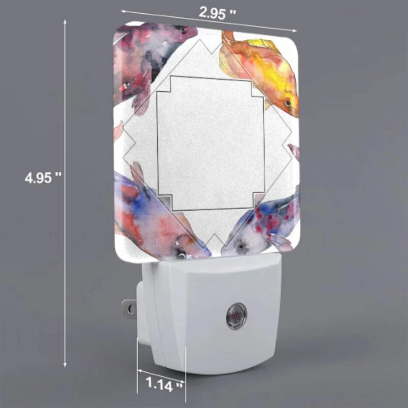 Night Light, A group of fish are swimming around a circle. Night Light, A Group Of Fish Are Swimming Around A Circle. -Pattern Night Light ca11fa94e6c358615cf3d9e7fd64c8b1b3eeb8d7