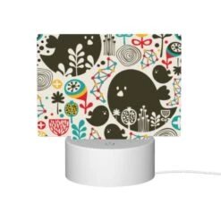 Rectangular Acrylic Night Light, A Colorful Bird Pattern With A Black Bird In The Center. 11 Rectangular Acrylic Night Light, A Colorful Bird Pattern With A Black Bird In The Center. -Pattern Night Light ca1305b7d94eb225a2020a9d9b90a8eca0db3db8