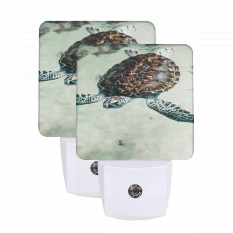 Night Light Set of 2, A turtle swimming in the water. Night Light Set Of 2, A Turtle Swimming In The Water. -Pattern Night Light cab23669743e7585e70d33965900baccad1a8c58