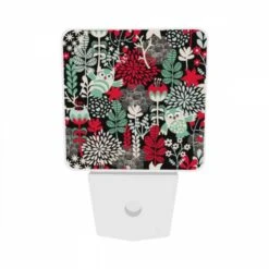 Night Light Set Of 2, A Colorful Floral Pattern With A Bird And A Red Apple. 8 Night Light Set Of 2, A Colorful Floral Pattern With A Bird And A Red Apple. -Pattern Night Light cae8090503021f96ed396c20a9841d9c6e46fb63