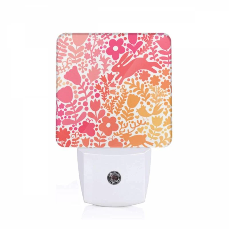 Night Light, A colorful floral pattern with a bunny in the middle. Night Light, A Colorful Floral Pattern With A Bunny In The Middle. -Pattern Night Light cb3daffcbabde7b21b8e2c058496eafab147fdcf