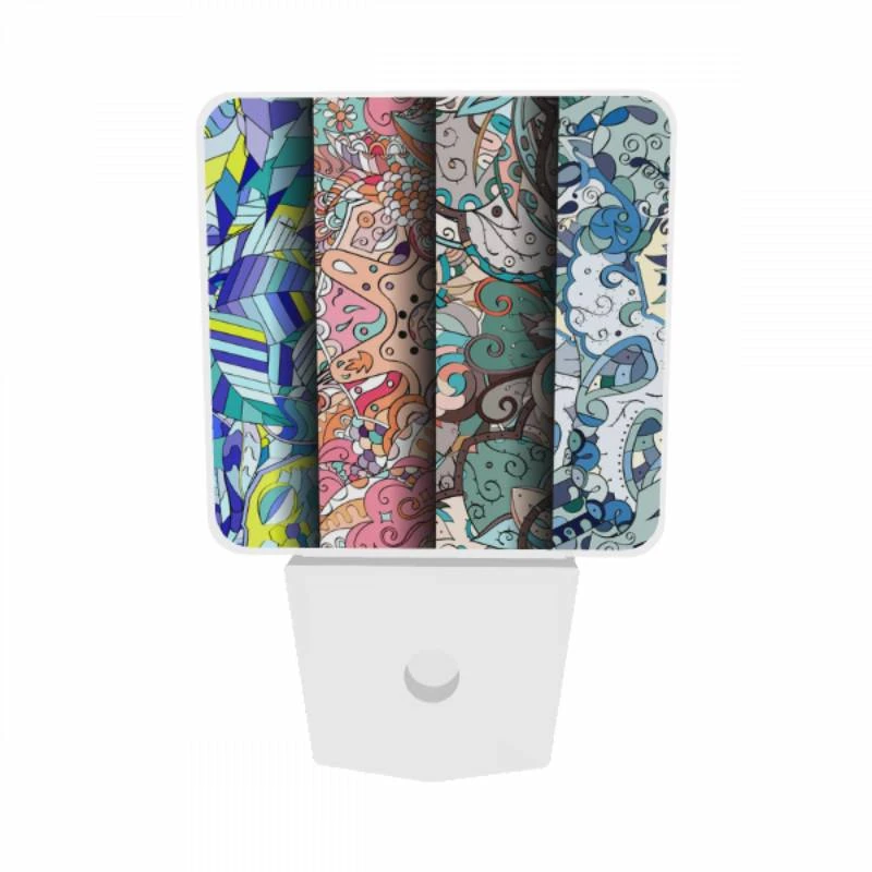 Night Light Set of 2, Four different colored paintings of swirls and designs. Night Light Set Of 2, Four Different Colored Paintings Of Swirls And Designs. -Pattern Night Light cb634331a035873ba89446541a4ef6cf64910c1d