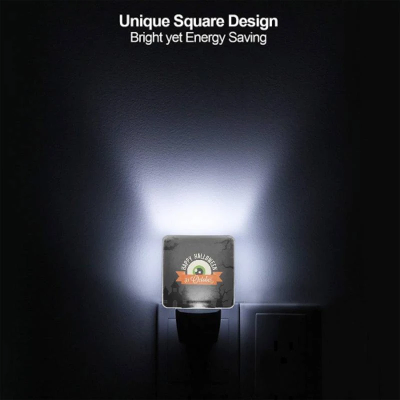 Night Light Set of 2, A Halloween poster with a green eye and the date 31 October. Night Light Set Of 2, A Halloween Poster With A Green Eye And The Date 31 October. -Pattern Night Light cbbe276fce3b2f8d3e075dc370e8d31fa6170a9d