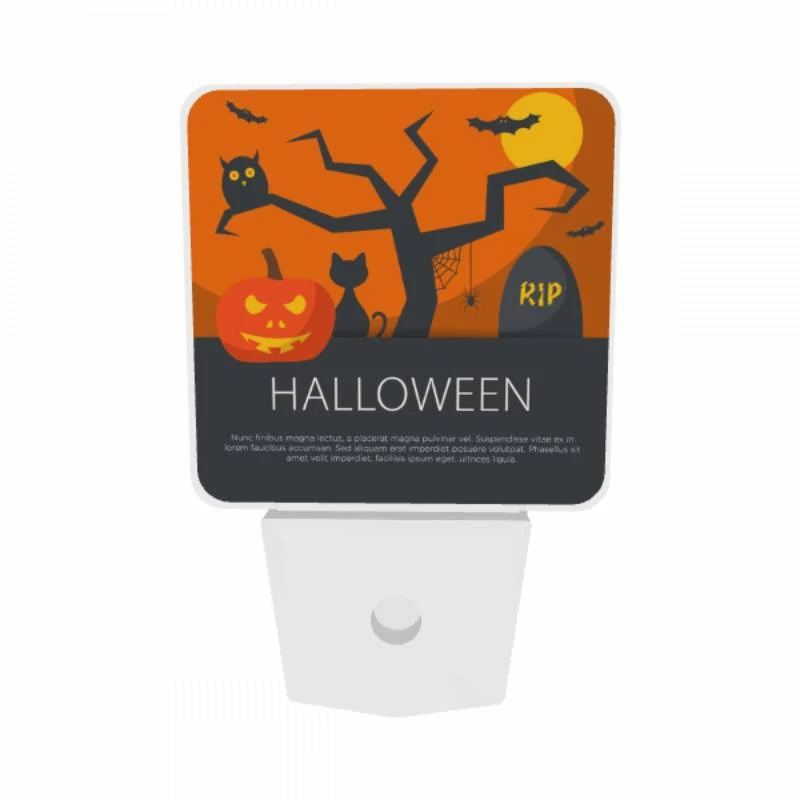 Night Light Set of 2, A Halloween poster with a tree Night Light Set Of 2, A Halloween Poster With A Tree -Pattern Night Light ce049934a8b8130b16d3dad9d7bd2b12f975ff1d