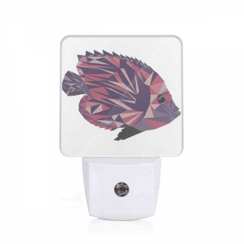 Night Light, A colorful fish with a purple body and a black tail. Night Light, A Colorful Fish With A Purple Body And A Black Tail. -Pattern Night Light ce1130b4cf19e142f69cea76b66cf9421f85bf32