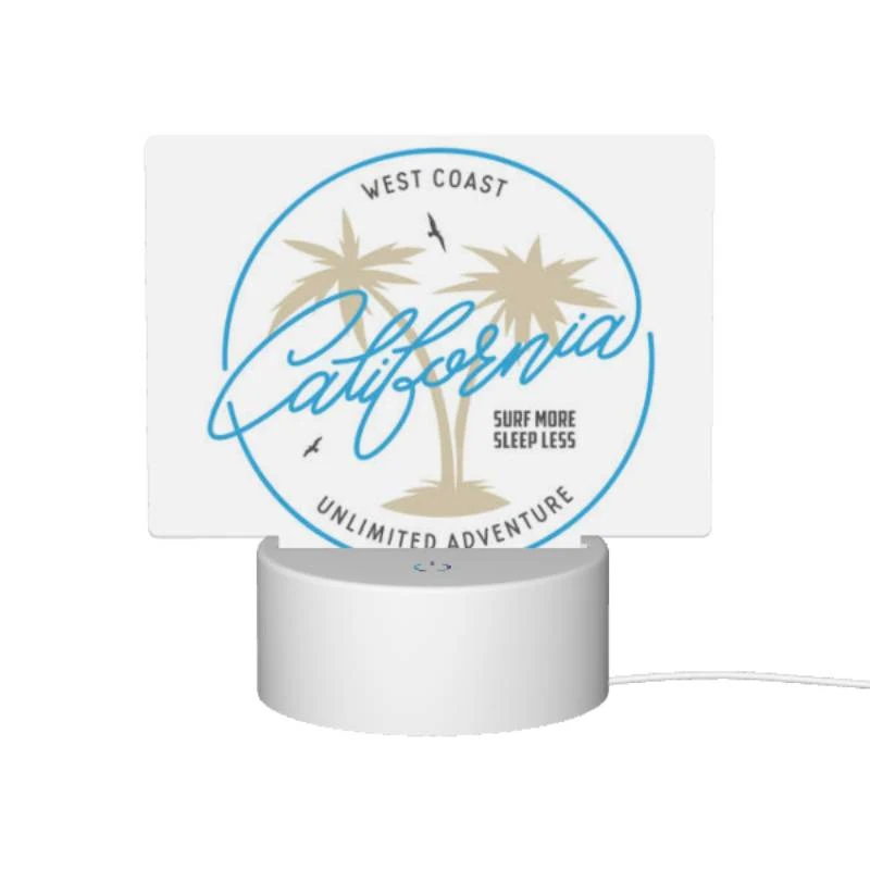 Rectangular Acrylic Night Light, A logo for West Coast California. Rectangular Acrylic Night Light, A Logo For West Coast California. -Pattern Night Light ce30fb9bbe9f5cb910f7b2cc6697c57de5fb7153