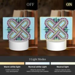Rectangular Acrylic Night Light, A Colorful Design With A Blue Background. 4 Rectangular Acrylic Night Light, A Colorful Design With A Blue Background. -Pattern Night Light ce4be2e1c2829f80f7a1f33a4ec6be2e5619c312