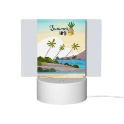 Rectangular Acrylic Night Light, A Colorful Poster Of A Tropical Island With A Pineapple On Top. 11 Rectangular Acrylic Night Light, A Colorful Poster Of A Tropical Island With A Pineapple On Top. -Pattern Night Light ceaba45e538d081fd819fbfe24ab958cf8f5ed30