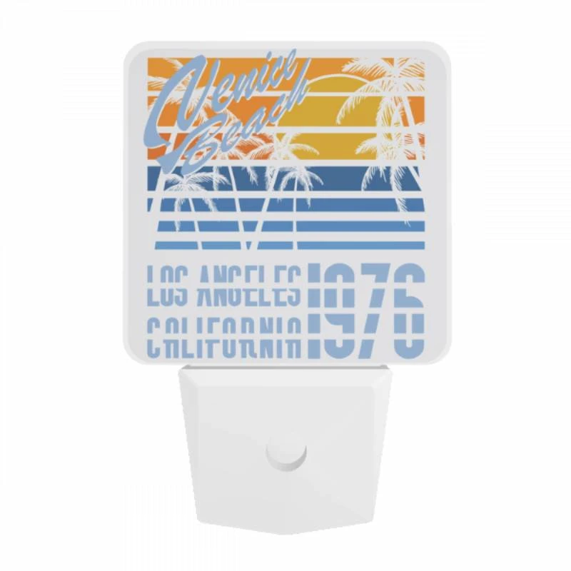 Night Light, A poster advertising a beach in Los Angeles from 1976. Night Light, A Poster Advertising A Beach In Los Angeles From 1976. -Pattern Night Light ceb5bbae62c14dd685b816bb6fa2192b94981c84