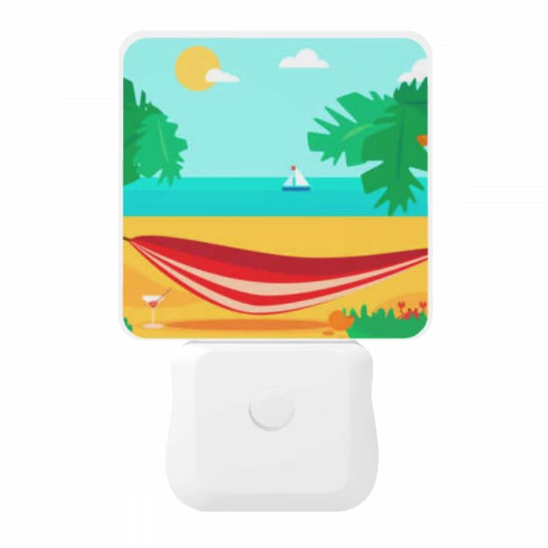 Night Light, A red and white beach umbrella is set up on the sand Night Light, A Red And White Beach Umbrella Is Set Up On The Sand -Pattern Night Light cf85be87d179478718d44b1e03d271d9dc4ecc9a