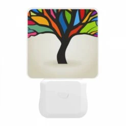 Night Light, A Colorful Tree With A Black Trunk. 11 Night Light, A Colorful Tree With A Black Trunk. -Pattern Night Light d09ed9245cd8940260dfce79c86bae3b88fc7f35