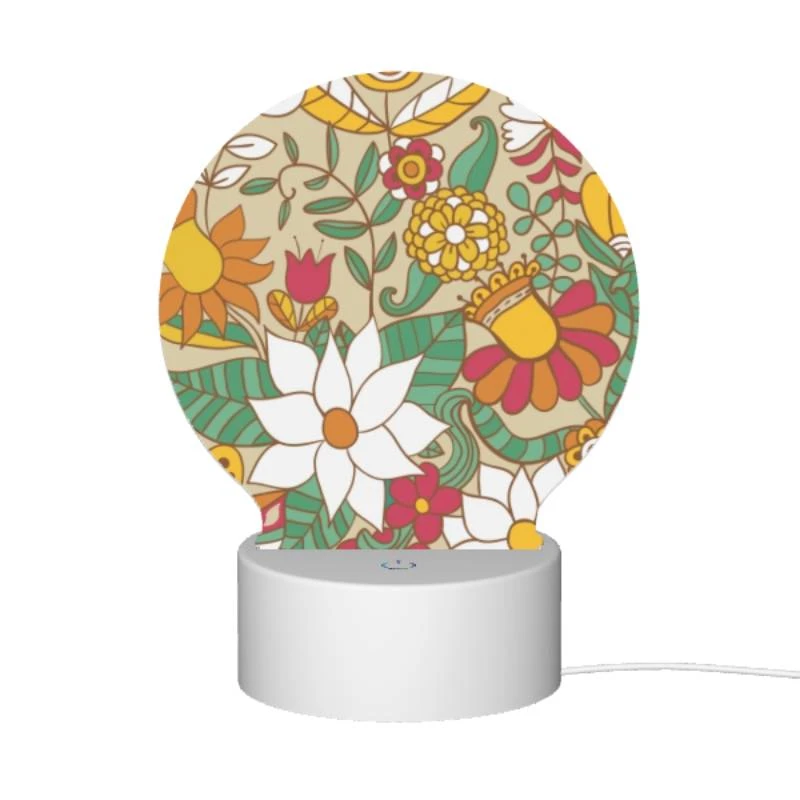 Round Acrylic Night Light, A colorful flower pattern with yellow Round Acrylic Night Light, A Colorful Flower Pattern With Yellow -Pattern Night Light d1aca61b67d7693fde4d6d17d452454436073ca7