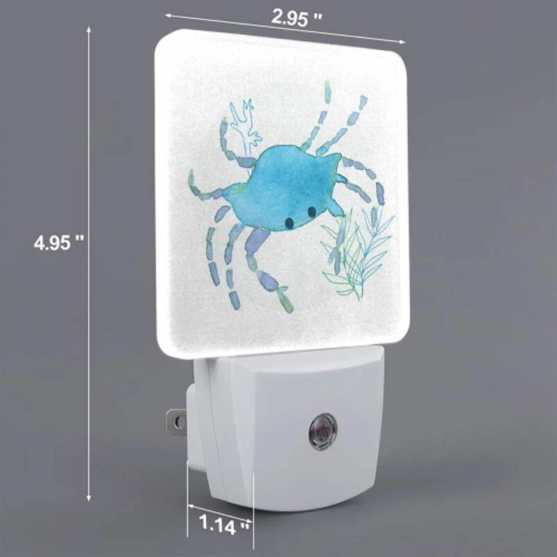 Night Light, A blue crab with green legs and antennae. Night Light, A Blue Crab With Green Legs And Antennae. -Pattern Night Light d2b4d079b3aa59c6facadada5745f6ce406aa3ba