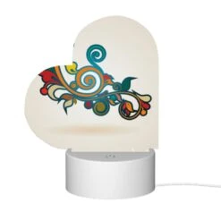 Love Acrylic Night Light, A Colorful And Swirly Design With Leaves And Flowers. -Pattern Night Light d2f9eb536d4769bece7f10e62b9373ef6db7be07