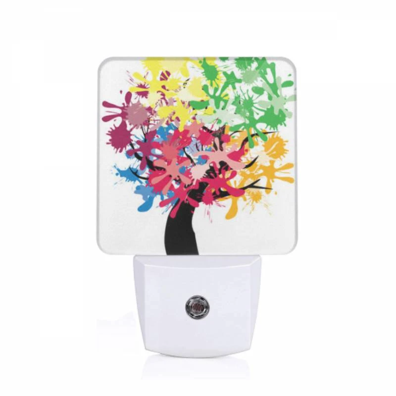 Night Light, A tree with many colors of paint on it. Night Light, A Tree With Many Colors Of Paint On It. -Pattern Night Light d37e7fac4944ddf454d52eaa3f40fb81266bc0d0