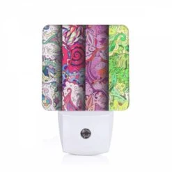 Night Light, Three Colorful Designs Are Displayed On A Row.