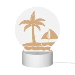Round Acrylic Night Light, A Sailboat Is Sailing In The Ocean Near A Palm Tree. 11 Round Acrylic Night Light, A Sailboat Is Sailing In The Ocean Near A Palm Tree. -Pattern Night Light d4dafc68e73a2cb87bb689c15354c6033cba121c