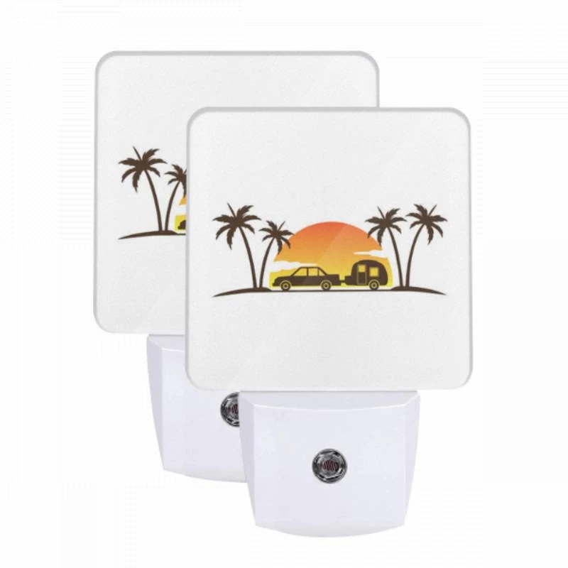 Night Light Set of 2, A car is driving down a road with a camper trailer attached to it. Night Light Set Of 2, A Car Is Driving Down A Road With A Camper Trailer Attached To It. -Pattern Night Light d5d0827acdcd273271b5d189aff38b3214674d32