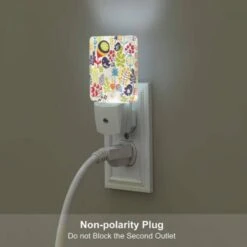 Night Light Set Of 2, A Colorful And Vibrant Flower Pattern. 6 Night Light Set Of 2, A Colorful And Vibrant Flower Pattern. -Pattern Night Light d6a5a300c097622c3ec3b9609c1151474febb6bc