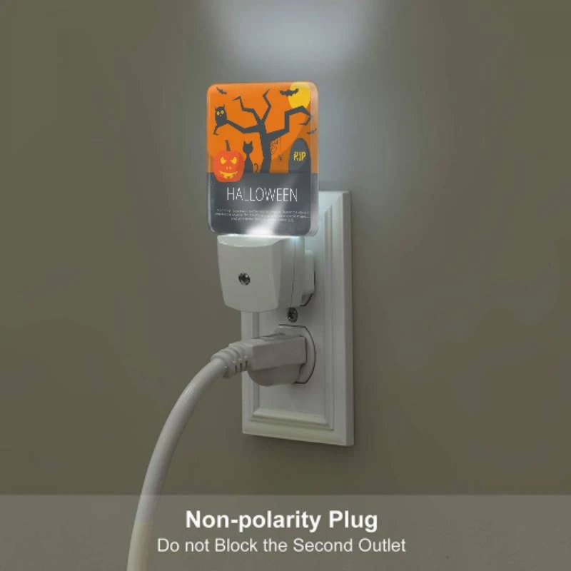 Night Light Set of 2, A Halloween poster with a tree Night Light Set Of 2, A Halloween Poster With A Tree -Pattern Night Light d7aca598634417591af650ba74550f889ae07d60