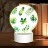 Round Acrylic Night Light, A Collection Of Green Leaves And Plants. 1 Round Acrylic Night Light, A Collection Of Green Leaves And Plants. -Pattern Night Light d88151a8da988f170bafa21d273d13e485910cfa