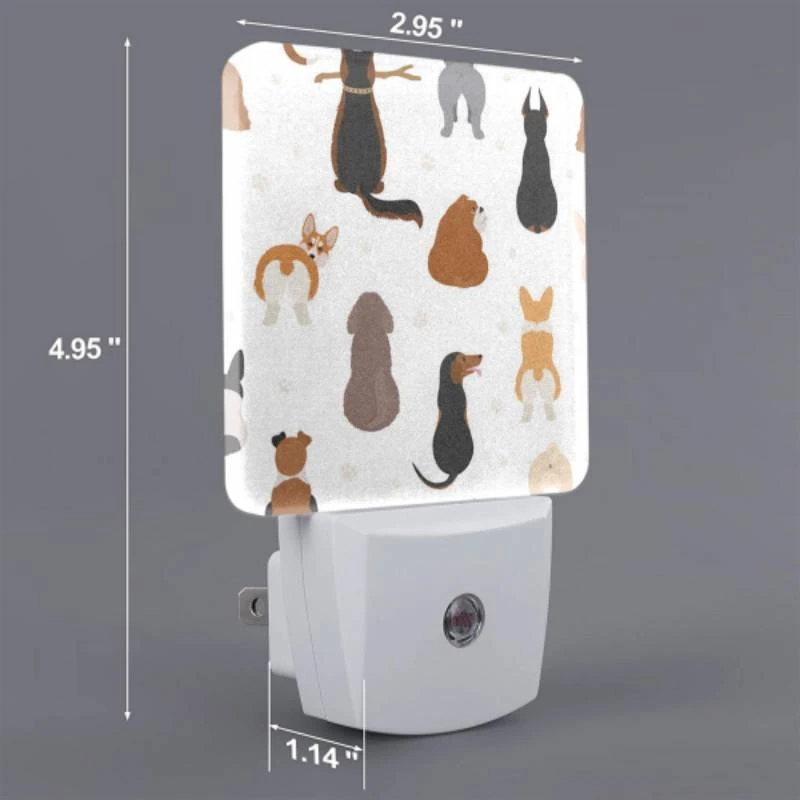 Night Light Set of 2, A collection of different dog breeds. Night Light Set Of 2, A Collection Of Different Dog Breeds. -Pattern Night Light d88eaddcde1d2656c4d8d25c4d7c89856e88658c